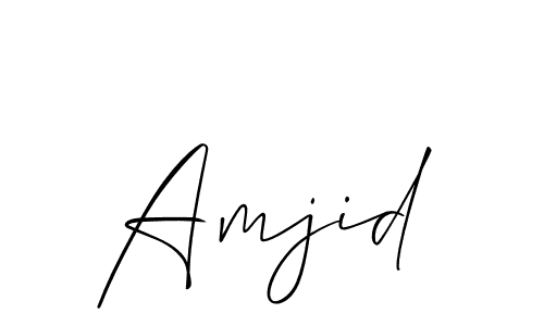 Create a beautiful signature design for name Amjid. With this signature (Allison_Script) fonts, you can make a handwritten signature for free. Amjid signature style 2 images and pictures png