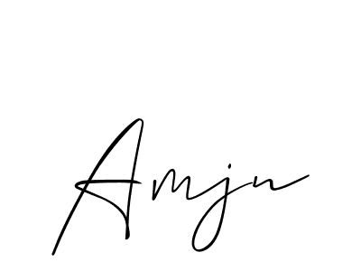 Make a beautiful signature design for name Amjn. With this signature (Allison_Script) style, you can create a handwritten signature for free. Amjn signature style 2 images and pictures png