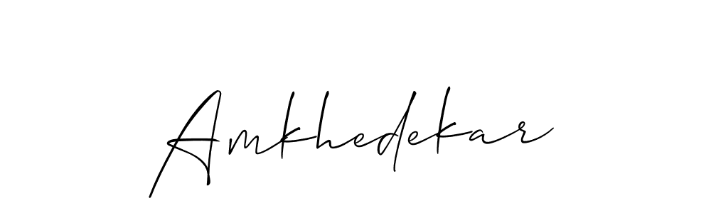 if you are searching for the best signature style for your name Amkhedekar. so please give up your signature search. here we have designed multiple signature styles  using Allison_Script. Amkhedekar signature style 2 images and pictures png