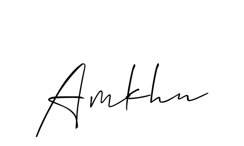 Also we have Amkhn name is the best signature style. Create professional handwritten signature collection using Allison_Script autograph style. Amkhn signature style 2 images and pictures png