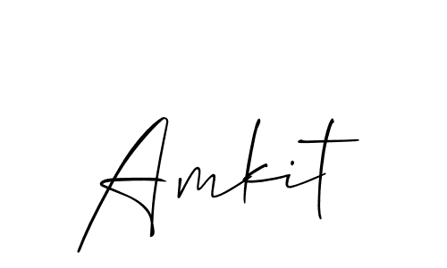 How to Draw Amkit signature style? Allison_Script is a latest design signature styles for name Amkit. Amkit signature style 2 images and pictures png