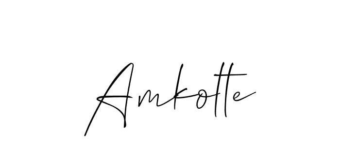 Design your own signature with our free online signature maker. With this signature software, you can create a handwritten (Allison_Script) signature for name Amkolte. Amkolte signature style 2 images and pictures png