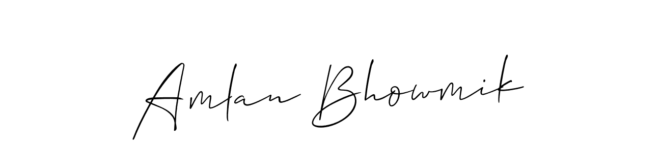 This is the best signature style for the Amlan Bhowmik name. Also you like these signature font (Allison_Script). Mix name signature. Amlan Bhowmik signature style 2 images and pictures png