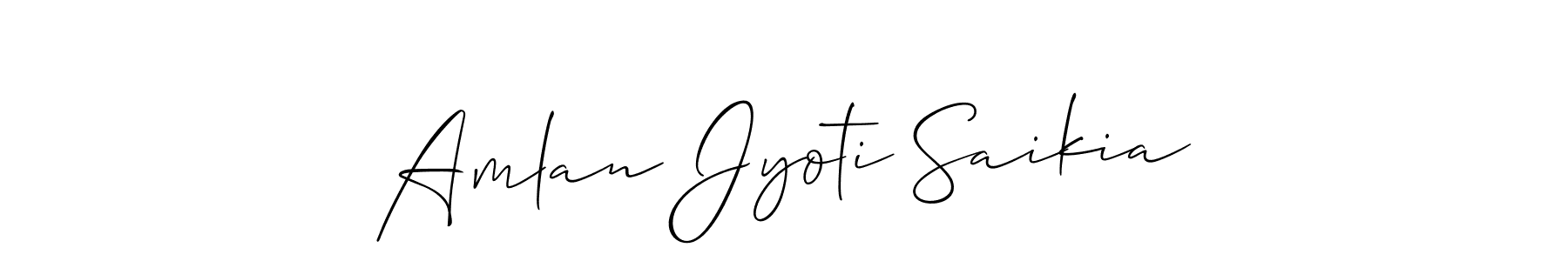 It looks lik you need a new signature style for name Amlan Jyoti Saikia. Design unique handwritten (Allison_Script) signature with our free signature maker in just a few clicks. Amlan Jyoti Saikia signature style 2 images and pictures png