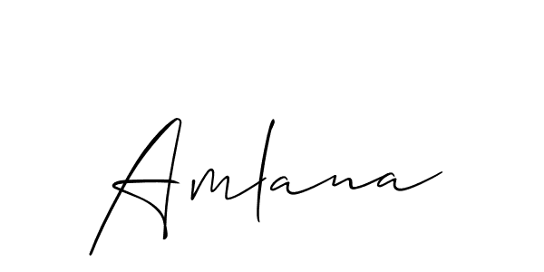 How to Draw Amlana signature style? Allison_Script is a latest design signature styles for name Amlana. Amlana signature style 2 images and pictures png