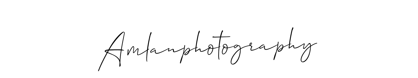 It looks lik you need a new signature style for name Amlanphotography. Design unique handwritten (Allison_Script) signature with our free signature maker in just a few clicks. Amlanphotography signature style 2 images and pictures png