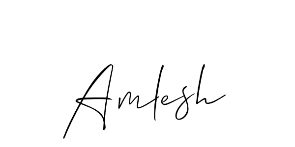 Make a beautiful signature design for name Amlesh. With this signature (Allison_Script) style, you can create a handwritten signature for free. Amlesh signature style 2 images and pictures png