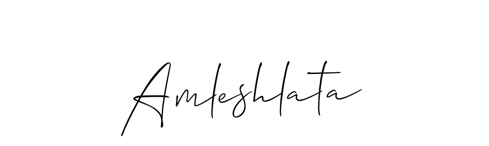 Also You can easily find your signature by using the search form. We will create Amleshlata name handwritten signature images for you free of cost using Allison_Script sign style. Amleshlata signature style 2 images and pictures png