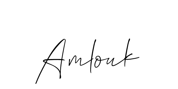 Similarly Allison_Script is the best handwritten signature design. Signature creator online .You can use it as an online autograph creator for name Amlouk. Amlouk signature style 2 images and pictures png