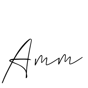 The best way (Allison_Script) to make a short signature is to pick only two or three words in your name. The name Amm include a total of six letters. For converting this name. Amm signature style 2 images and pictures png