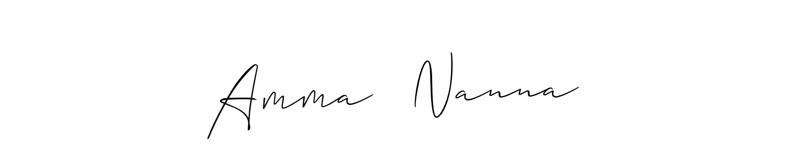 How to make Amma❤️ Nanna signature? Allison_Script is a professional autograph style. Create handwritten signature for Amma❤️ Nanna name. Amma❤️ Nanna signature style 2 images and pictures png