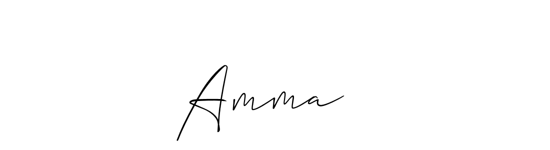 Design your own signature with our free online signature maker. With this signature software, you can create a handwritten (Allison_Script) signature for name Amma ♥️. Amma ♥️ signature style 2 images and pictures png