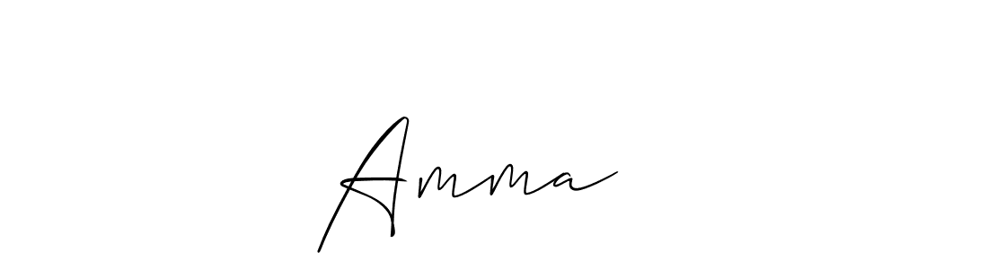 Use a signature maker to create a handwritten signature online. With this signature software, you can design (Allison_Script) your own signature for name Amma ❤️. Amma ❤️ signature style 2 images and pictures png