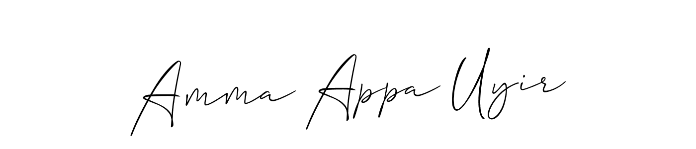 Best and Professional Signature Style for Amma Appa Uyir. Allison_Script Best Signature Style Collection. Amma Appa Uyir signature style 2 images and pictures png