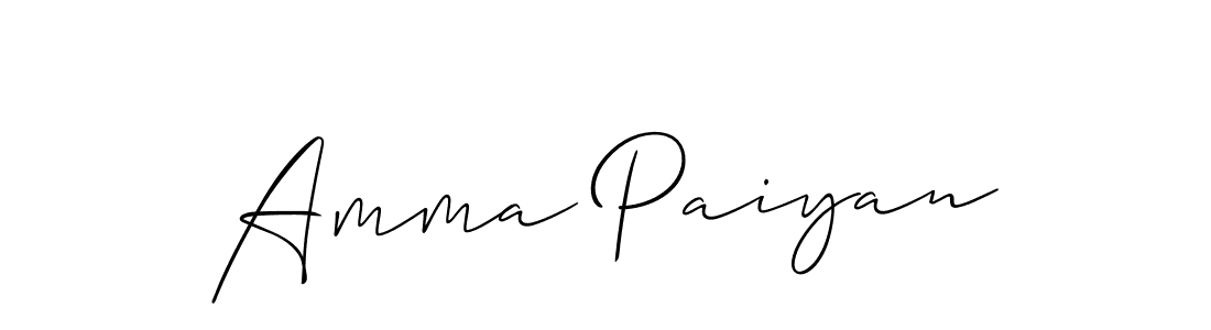 How to make Amma Paiyan signature? Allison_Script is a professional autograph style. Create handwritten signature for Amma Paiyan name. Amma Paiyan signature style 2 images and pictures png