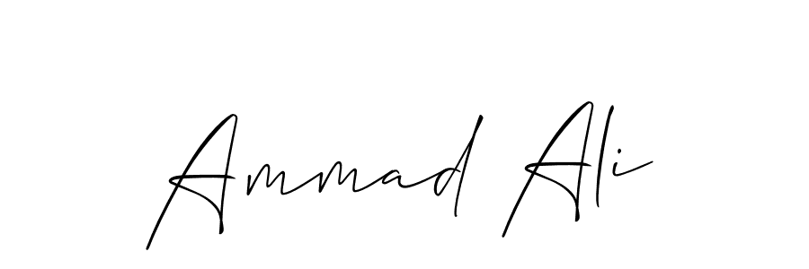 Use a signature maker to create a handwritten signature online. With this signature software, you can design (Allison_Script) your own signature for name Ammad Ali. Ammad Ali signature style 2 images and pictures png