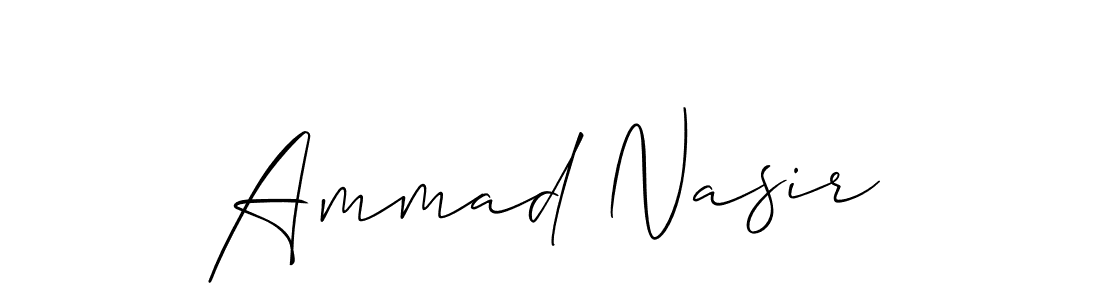 Design your own signature with our free online signature maker. With this signature software, you can create a handwritten (Allison_Script) signature for name Ammad Nasir. Ammad Nasir signature style 2 images and pictures png