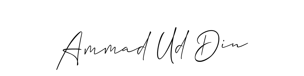 Ammad Ud Din stylish signature style. Best Handwritten Sign (Allison_Script) for my name. Handwritten Signature Collection Ideas for my name Ammad Ud Din. Ammad Ud Din signature style 2 images and pictures png