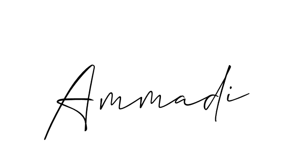 How to make Ammadi signature? Allison_Script is a professional autograph style. Create handwritten signature for Ammadi name. Ammadi signature style 2 images and pictures png