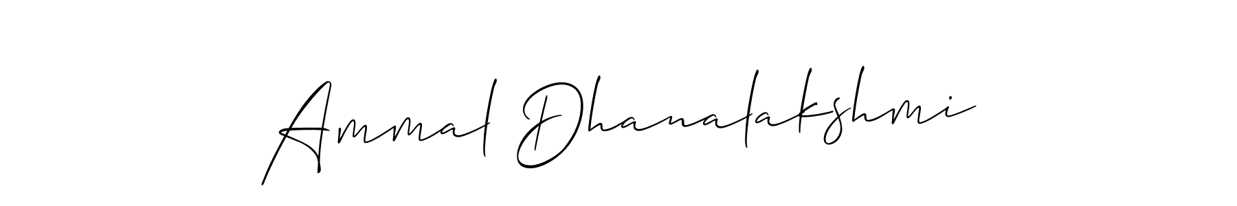 Similarly Allison_Script is the best handwritten signature design. Signature creator online .You can use it as an online autograph creator for name Ammal Dhanalakshmi. Ammal Dhanalakshmi signature style 2 images and pictures png