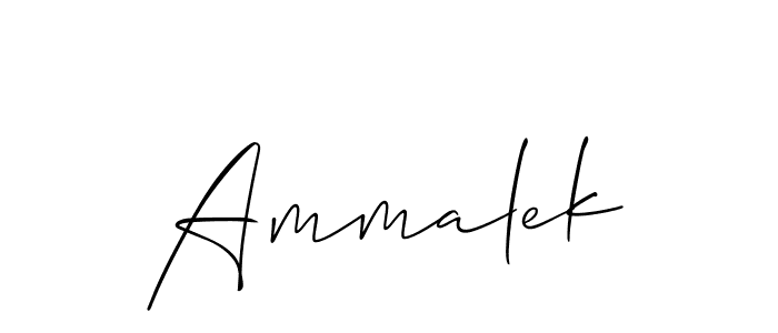 You should practise on your own different ways (Allison_Script) to write your name (Ammalek) in signature. don't let someone else do it for you. Ammalek signature style 2 images and pictures png