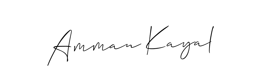 Create a beautiful signature design for name Amman Kayal. With this signature (Allison_Script) fonts, you can make a handwritten signature for free. Amman Kayal signature style 2 images and pictures png