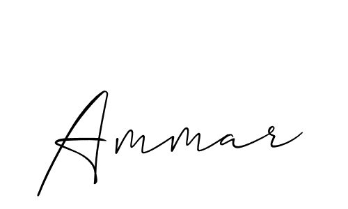 Use a signature maker to create a handwritten signature online. With this signature software, you can design (Allison_Script) your own signature for name Ammar. Ammar signature style 2 images and pictures png