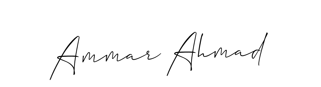 It looks lik you need a new signature style for name Ammar Ahmad. Design unique handwritten (Allison_Script) signature with our free signature maker in just a few clicks. Ammar Ahmad signature style 2 images and pictures png