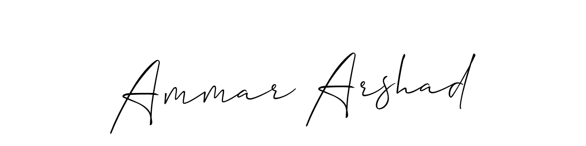 You can use this online signature creator to create a handwritten signature for the name Ammar Arshad. This is the best online autograph maker. Ammar Arshad signature style 2 images and pictures png