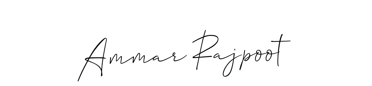 Use a signature maker to create a handwritten signature online. With this signature software, you can design (Allison_Script) your own signature for name Ammar Rajpoot. Ammar Rajpoot signature style 2 images and pictures png
