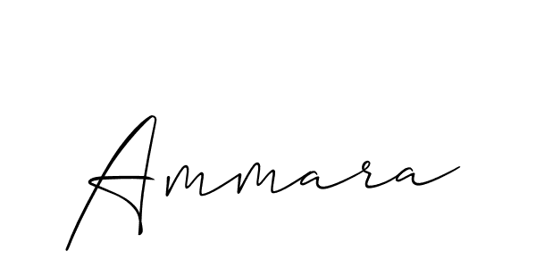 Design your own signature with our free online signature maker. With this signature software, you can create a handwritten (Allison_Script) signature for name Ammara. Ammara signature style 2 images and pictures png