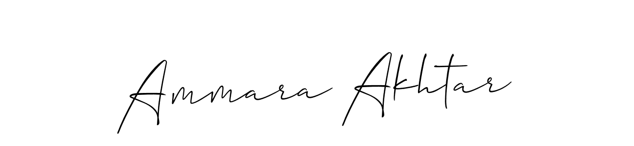 How to make Ammara Akhtar signature? Allison_Script is a professional autograph style. Create handwritten signature for Ammara Akhtar name. Ammara Akhtar signature style 2 images and pictures png