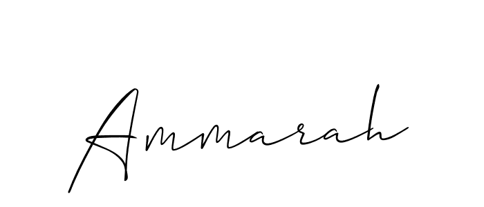 Use a signature maker to create a handwritten signature online. With this signature software, you can design (Allison_Script) your own signature for name Ammarah. Ammarah signature style 2 images and pictures png