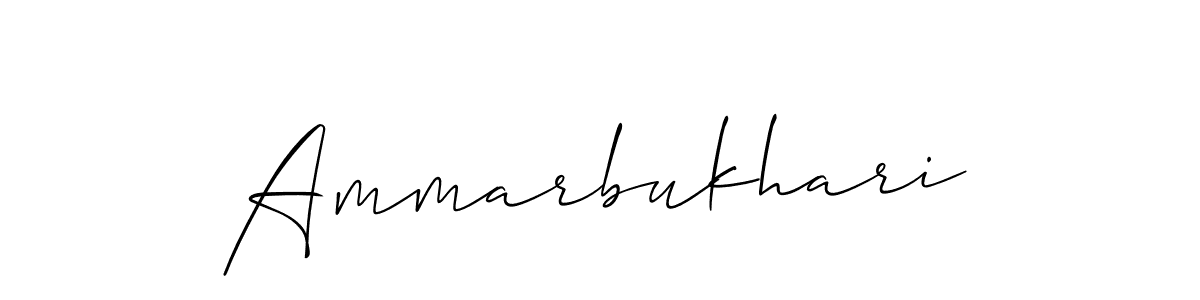 Make a beautiful signature design for name Ammarbukhari. With this signature (Allison_Script) style, you can create a handwritten signature for free. Ammarbukhari signature style 2 images and pictures png