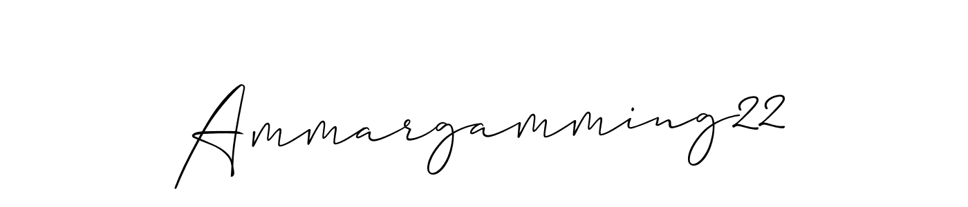 It looks lik you need a new signature style for name Ammargamming22. Design unique handwritten (Allison_Script) signature with our free signature maker in just a few clicks. Ammargamming22 signature style 2 images and pictures png