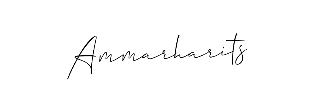 How to Draw Ammarharits signature style? Allison_Script is a latest design signature styles for name Ammarharits. Ammarharits signature style 2 images and pictures png