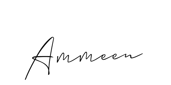 Design your own signature with our free online signature maker. With this signature software, you can create a handwritten (Allison_Script) signature for name Ammeen. Ammeen signature style 2 images and pictures png