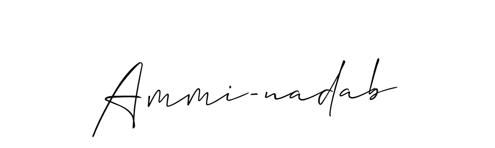Create a beautiful signature design for name Ammi-nadab. With this signature (Allison_Script) fonts, you can make a handwritten signature for free. Ammi-nadab signature style 2 images and pictures png