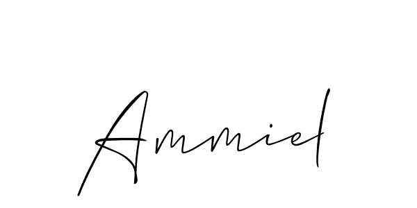 Create a beautiful signature design for name Ammiel. With this signature (Allison_Script) fonts, you can make a handwritten signature for free. Ammiel signature style 2 images and pictures png