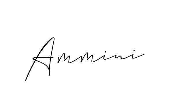 You should practise on your own different ways (Allison_Script) to write your name (Ammini) in signature. don't let someone else do it for you. Ammini signature style 2 images and pictures png