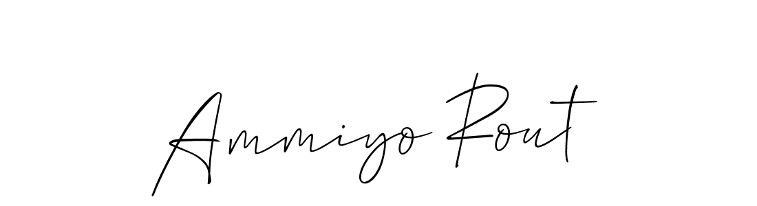 How to make Ammiyo Rout signature? Allison_Script is a professional autograph style. Create handwritten signature for Ammiyo Rout name. Ammiyo Rout signature style 2 images and pictures png