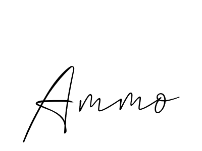 Make a beautiful signature design for name Ammo. With this signature (Allison_Script) style, you can create a handwritten signature for free. Ammo signature style 2 images and pictures png