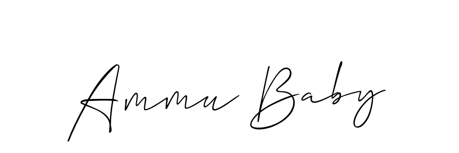 Use a signature maker to create a handwritten signature online. With this signature software, you can design (Allison_Script) your own signature for name Ammu Baby. Ammu Baby signature style 2 images and pictures png