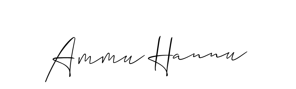 Make a beautiful signature design for name Ammu Hannu. With this signature (Allison_Script) style, you can create a handwritten signature for free. Ammu Hannu signature style 2 images and pictures png