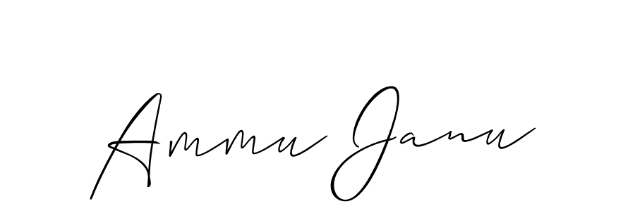 Use a signature maker to create a handwritten signature online. With this signature software, you can design (Allison_Script) your own signature for name Ammu Janu. Ammu Janu signature style 2 images and pictures png