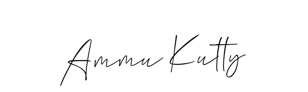 How to make Ammu Kutty name signature. Use Allison_Script style for creating short signs online. This is the latest handwritten sign. Ammu Kutty signature style 2 images and pictures png