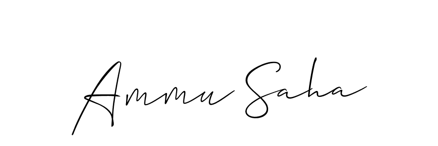 Make a beautiful signature design for name Ammu Saha. Use this online signature maker to create a handwritten signature for free. Ammu Saha signature style 2 images and pictures png