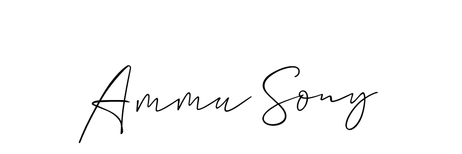 if you are searching for the best signature style for your name Ammu Sony. so please give up your signature search. here we have designed multiple signature styles  using Allison_Script. Ammu Sony signature style 2 images and pictures png