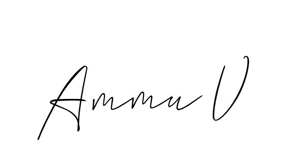 Check out images of Autograph of Ammu V name. Actor Ammu V Signature Style. Allison_Script is a professional sign style online. Ammu V signature style 2 images and pictures png