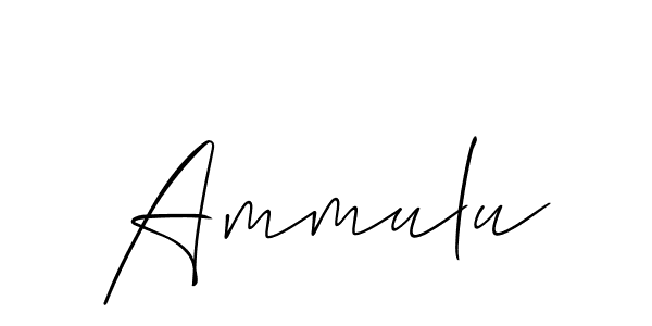 Ammulu stylish signature style. Best Handwritten Sign (Allison_Script) for my name. Handwritten Signature Collection Ideas for my name Ammulu. Ammulu signature style 2 images and pictures png